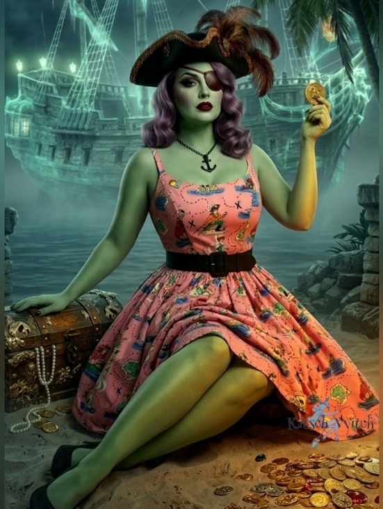 Pinup Couture Dresses & Skirts - 🪝Off The Hook - "Neverland" Jenny Dress Micheline Pitt Art Pinup Couture L